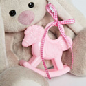 Зайка Ми с розовой лошадкой (15 см)