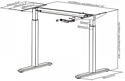 ErgoSmart Manual Desk 1360x800x36 мм (бетон чикаго светло-серый/белый)
