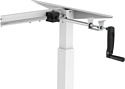 ErgoSmart Manual Desk 1360x800x36 мм (бетон чикаго светло-серый/белый)