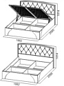 SV-Мебель Спальня Лагуна 7 180х200 35464 (ясень шимо темный/жемчуг)