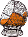 M-Group Апельсин 11520207 (коричневый ротанг/оранжевая подушка)