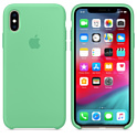 Apple Silicone Case для iPhone XS (нежная мята)