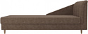 Лига диванов Астер 104523 (правый, рогожка, коричневый)