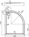 Omnires Riverside 80x100 (левый)