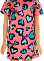 Barbie Брюнетка в платье с синими сердечками GHW46