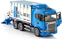 Bruder Scania R-Series livestock transporter with one cow 03549