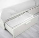 Ikea Бримнэс 200x160 (4 ящика, белый, Лонсет) 092.107.39