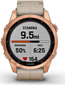 Garmin Fenix 7S Sapphire Solar (кожаный ремешок)