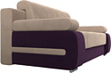 Лига диванов Денвер 115524 (велюр, бежевый/фиолетовый)