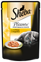 Sheba (0.085 кг) 24 шт. Pleasure ломтики в соусе из курицы и индейки
