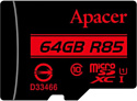 Apacer microSDXC AP64GMCSX10U5-R 64GB (с адаптером)