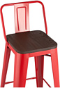 Stool Group TOLIX WOOD со спинкой барный (красный) глянцевый