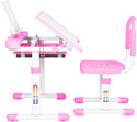 Anatomica Vitera + стул + выдвижной ящик + подставка (белый/розовый)
