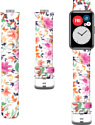 Rumi силиконовый для Huawei Watch FIT, Watch FIT Elegant (цветы)