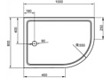 Cezares 100x80 TRAY-A-RH-100/80-550-15-W-L