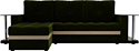 Craftmebel Атланта М угловой 2 стола (нпб, левый, зеленый вельвет)