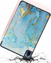 JFK Smart Case для Samsung Galaxy Tab A8 2021 (серо-золотой мрамор)