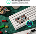 Royal Kludge RK84 ISO RGB white, RK Red Royal Kludge RK84 ISO RGB white, RK Red