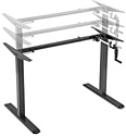 ErgoSmart Manual Desk (бетон чикаго светло-серый/черный)