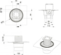 Berges Wasserhaus Zentrum Norma 100x100 090462 (матовый хром)