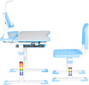 Anatomica Avgusta + стул + выдвижной ящик + светильник + подставка (белый/голубой)