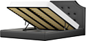 Mebelico Кантри 160x200 (экокожа, черный)