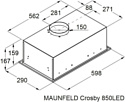 MAUNFELD Crosby 850LED нержавеющая сталь