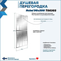 Teymi Helmi 90x200 T00303 (прозрачное стекло/хром глянцевый) Teymi Helmi 90x200 T00303 (прозрачное стекло/хром глянцевый)