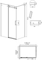 Grossman Classic 110x90x195 120.K33.04.1190.21.10 (черный матовый/тонированное стекло)