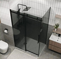 Grossman Classic 110x90x195 120.K33.04.1190.21.10 (черный матовый/тонированное стекло)
