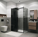 Grossman Classic 110x90x195 120.K33.04.1190.21.10 (черный матовый/тонированное стекло)