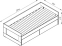 Mio Tesoro Сириус раздвижная 90x200 2.02.08.230.3 (дуб сонома)