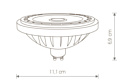 Nowodvorski Reflector LED GU10 ES111 COB 15W 4000K