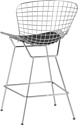 Stool Group Bertoia BTY-24L-P6 CH/BL (хромированный с черной подушкой)