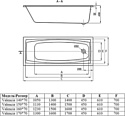 Alba Spa Valencia 150x70 с ножками и экраном