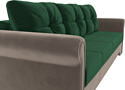 Лига диванов Европа 110348 (велюр, зеленый/коричневый)