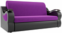 Лига диванов Меркурий 100349 100 см (микровельвет фиолетовый/экокожа черный)