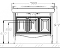 Opadiris Тумба Лоренцо 100 с раковиной Ретро 100 (белый)