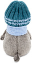 Basik & Co Басик в голубой вязаной шапке и шарфе 30 см Ks30-105