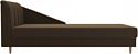 Лига диванов Астер 104520 (левый, микровельвет, коричневый)