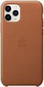 Apple Leather Case для iPhone 11 Pro Max (золотисто-коричневый)