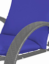 M-Group Фасоль 12370310 (серый ротанг/синяя подушка)