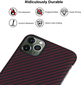 Pitaka MagEZ для iPhone 11 Pro Max (twill, черный/красный)