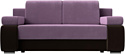 Лига диванов Денвер 115540 (микровельвет, сиреневый/коричневый)