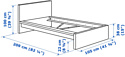 Ikea Мальм 200x90 (белый, Леирсунд) 792.109.91