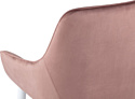 Stool Group Диана велюр (пыльно-розовый) ножки белые