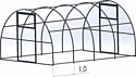 Дзержинские теплицы Стандарт 20x20 мм/1 м 8 м