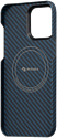Pitaka MagEZ Case 3 для iPhone 14 Pro Max (1500D twill, черный/синий)