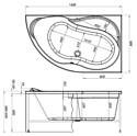 Aquanet Graciosa 150x90 L 00203940