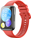 Rumi силиконовый для Huawei Watch FIT 2 (насыщенный красный)